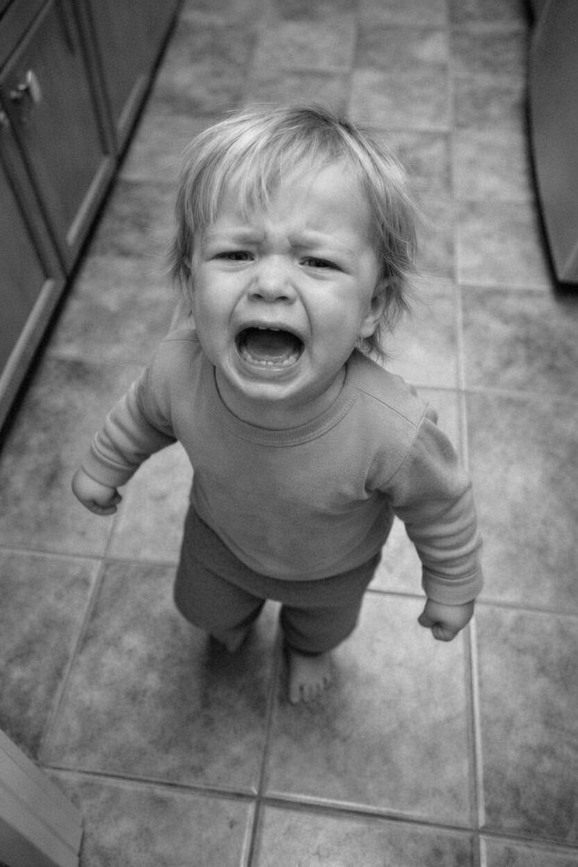 Potty training struggle illustration